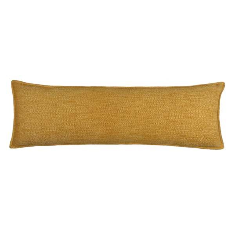 Dark Yellow Solid Oblong Throw Pillow, 14×36