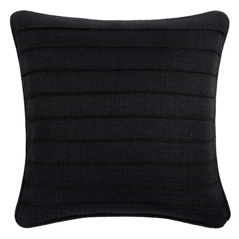Dynasty Black Pintuck Throw Pillow, 20″