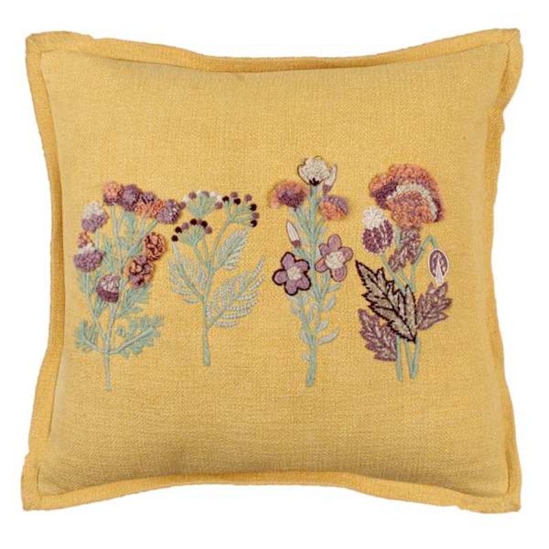 Field Flowers Throw Pillow, 18″