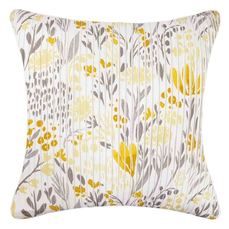 Gold Muted Garden Throw Pillow, 18″