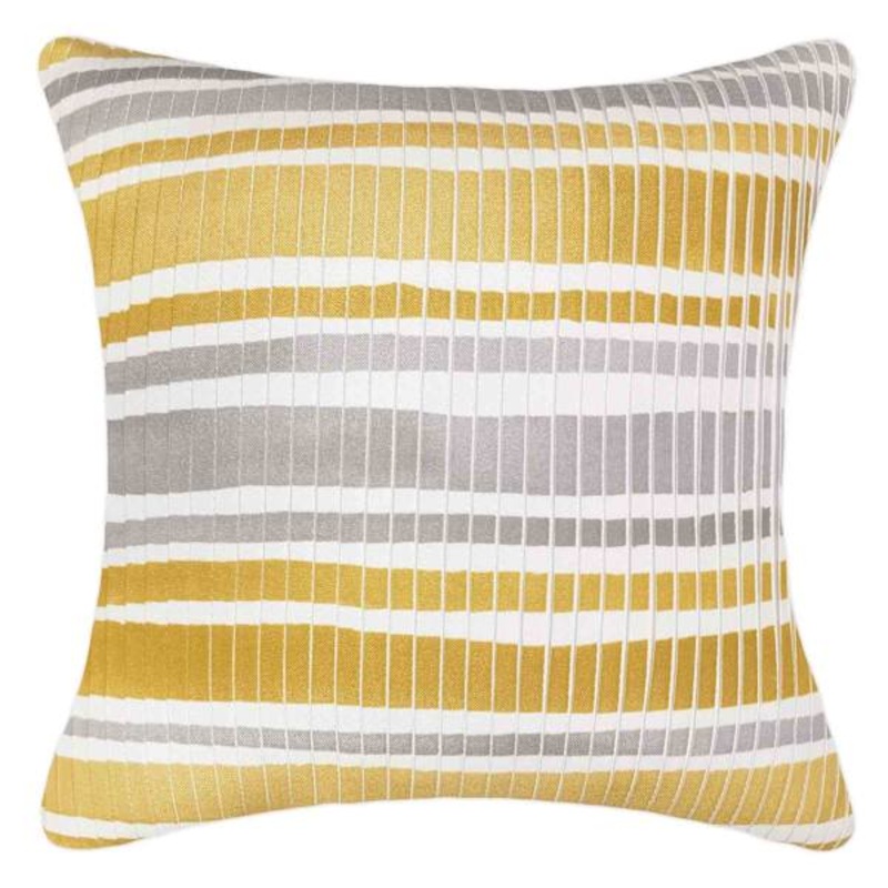 Gold Sleek Striped Throw Pillow, 18″