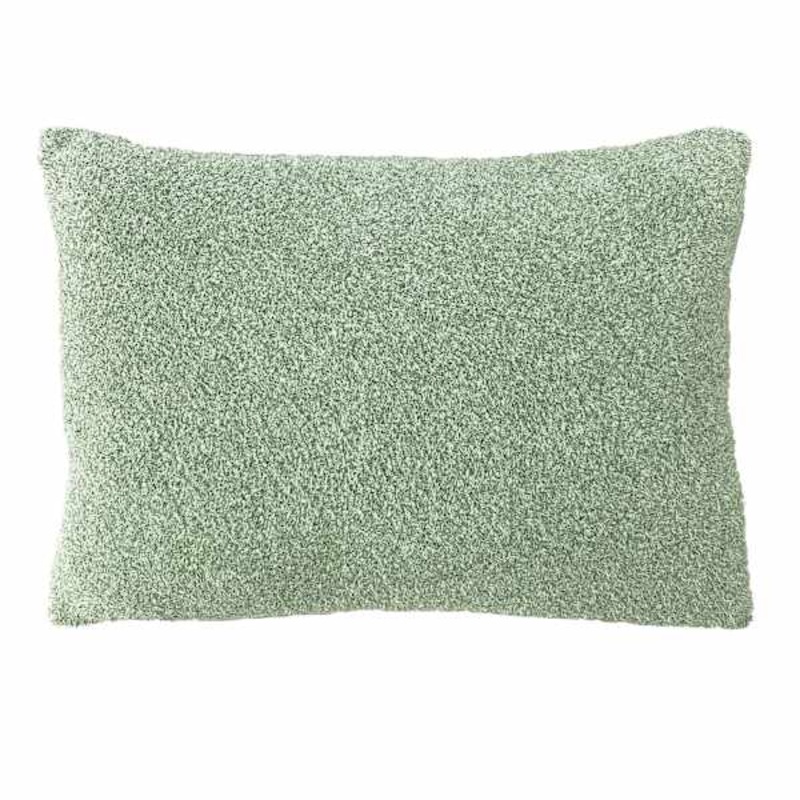Green Heathered Cozy Plush Throw Pillow, 14×20