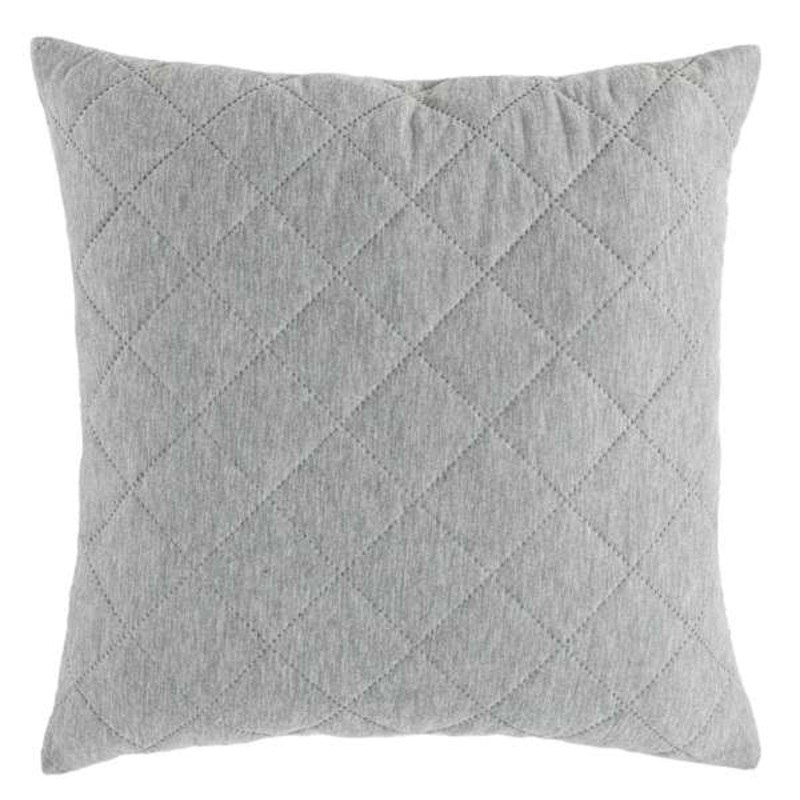 Grey Embossed Jersey Throw Pillow, 18″