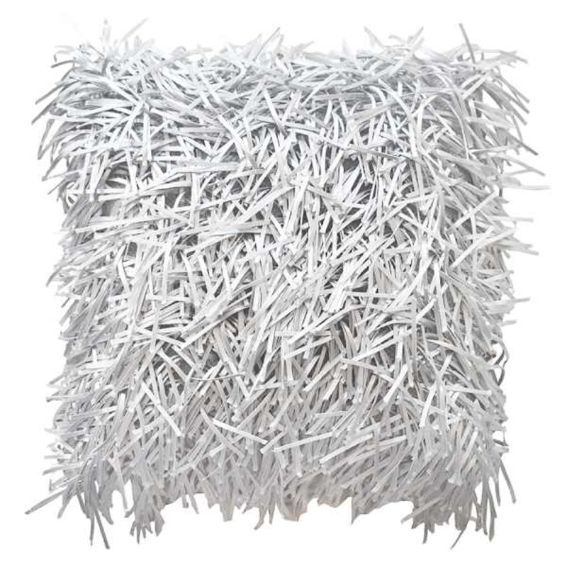 Grey Shag Throw Pillow, 24″