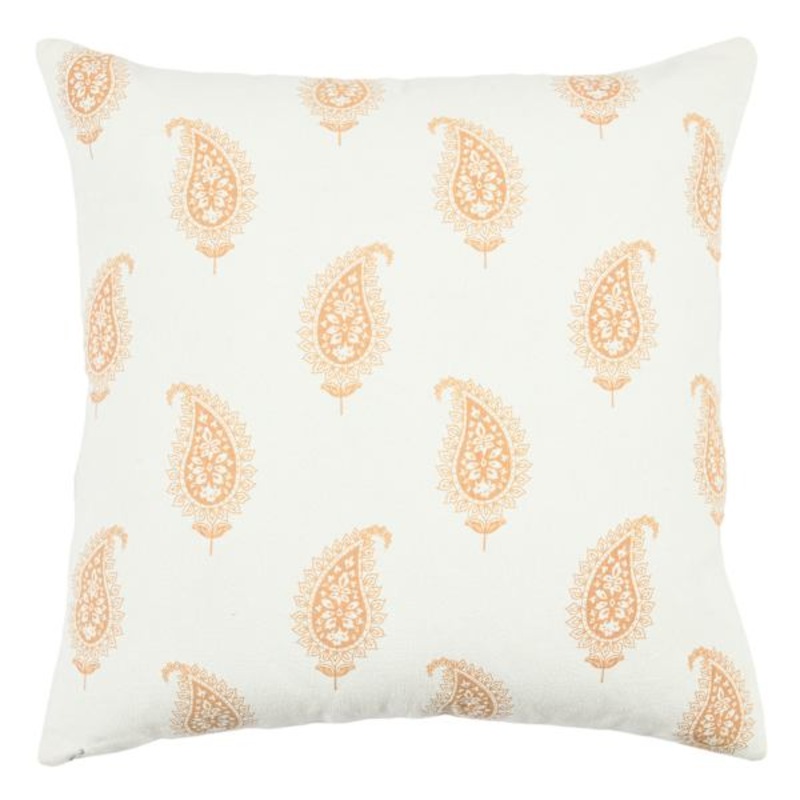 Paisley Print Throw Pillow, 18″