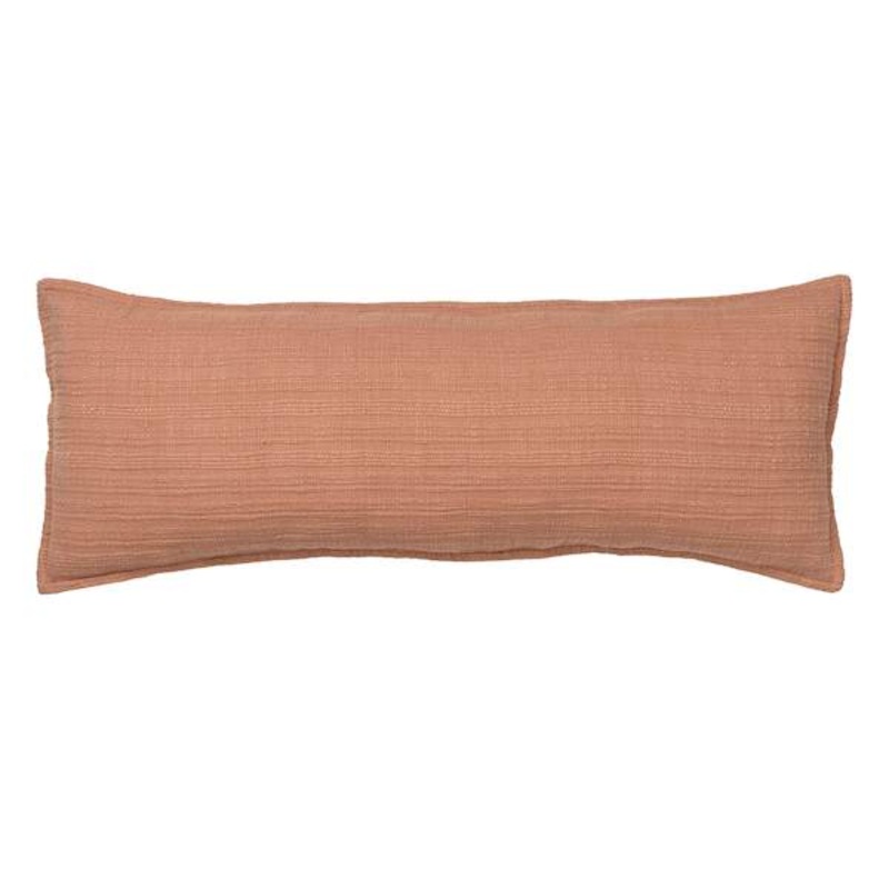 Pink Striped Slub Throw Pillow, 14×36