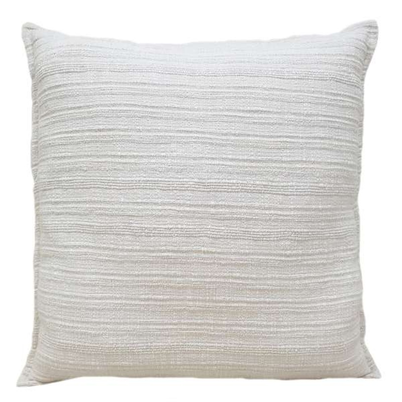 Honeybloom White Striped Slub Euro Throw Pillow, 24″