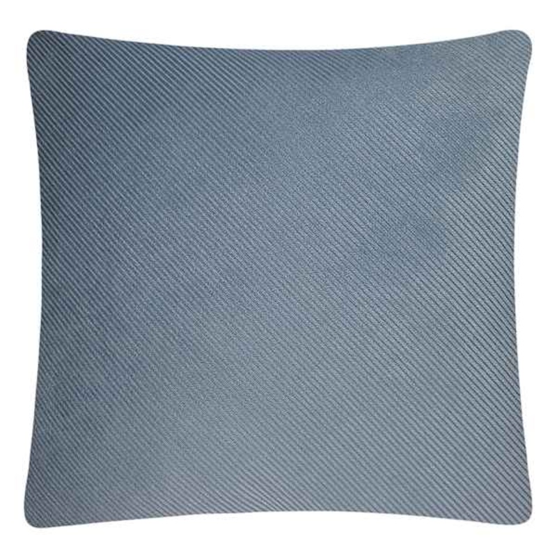 Light Blue Diagonal Striped Throw Pillow, 18″
