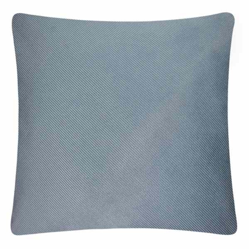Light Blue Diagonal Striped Throw Pillow, 24″