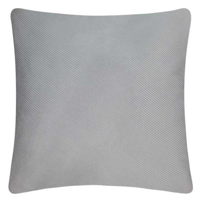 Light Grey Diagonal Striped Throw Pillow, 18″