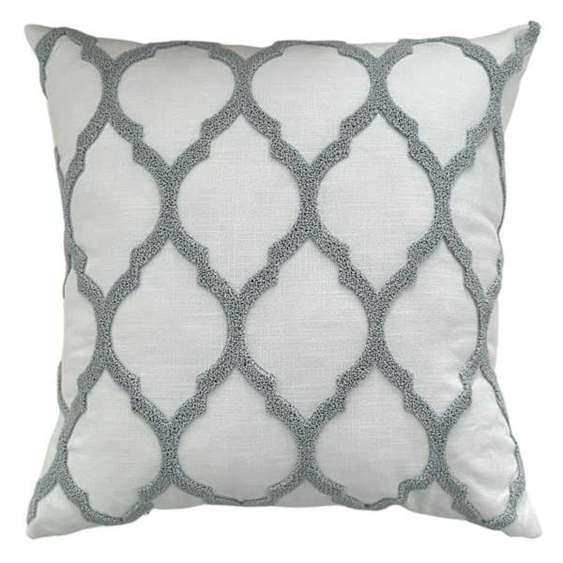 Light Grey Terry Loop Throw Pillow, 20″