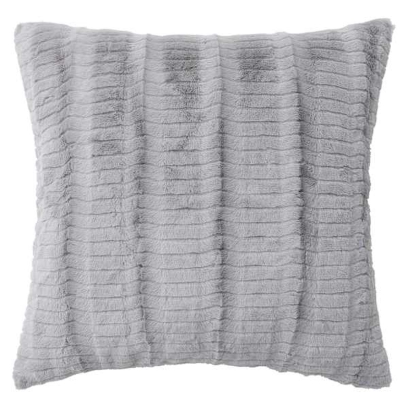 Logan Grey Brush Throw Pillow, 24″