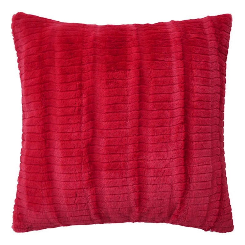 Logan Red Brush Throw Pillow, 24″