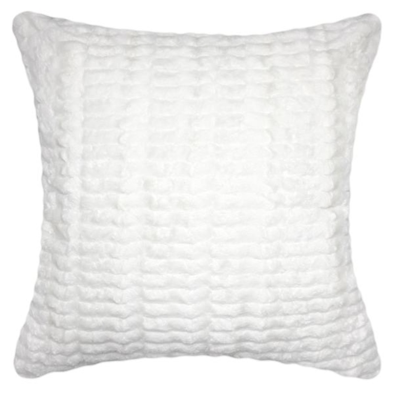 Logan White Brush Throw Pillow, 24″