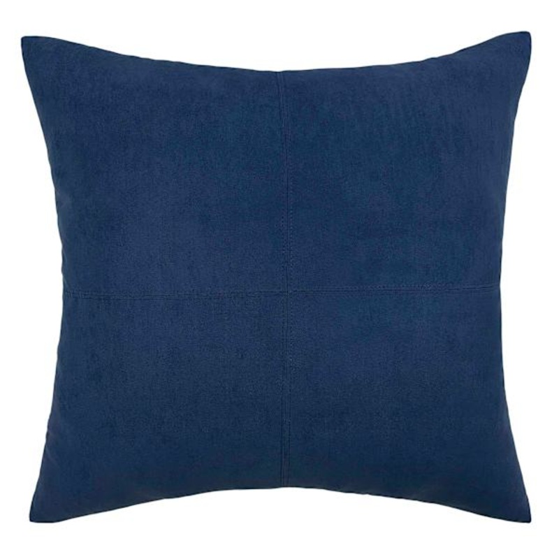 Medieval Blue Faux Suede Throw Pillow, 24″