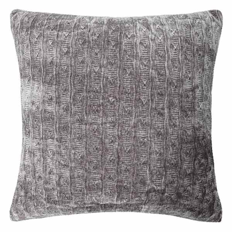 Menlo Grey Chenille Throw Pillow, 18″