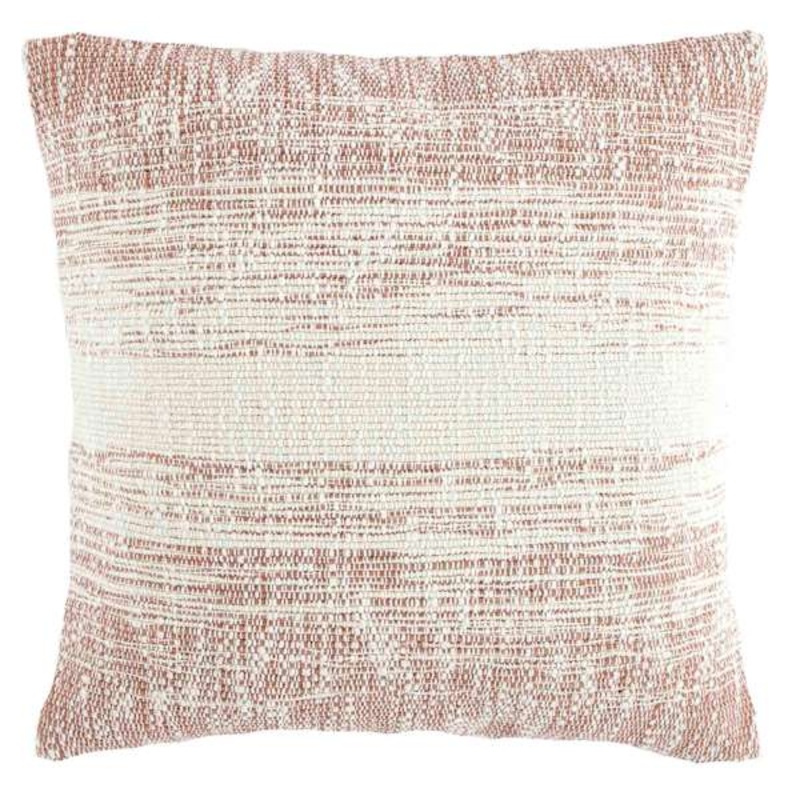 Milos Dark Coral Throw Pillow, 18″