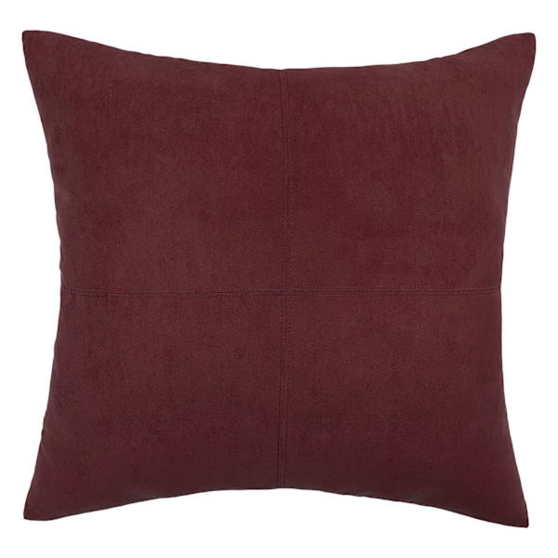 Mulberry Torrey Faux Suede Throw Pillow, 24″