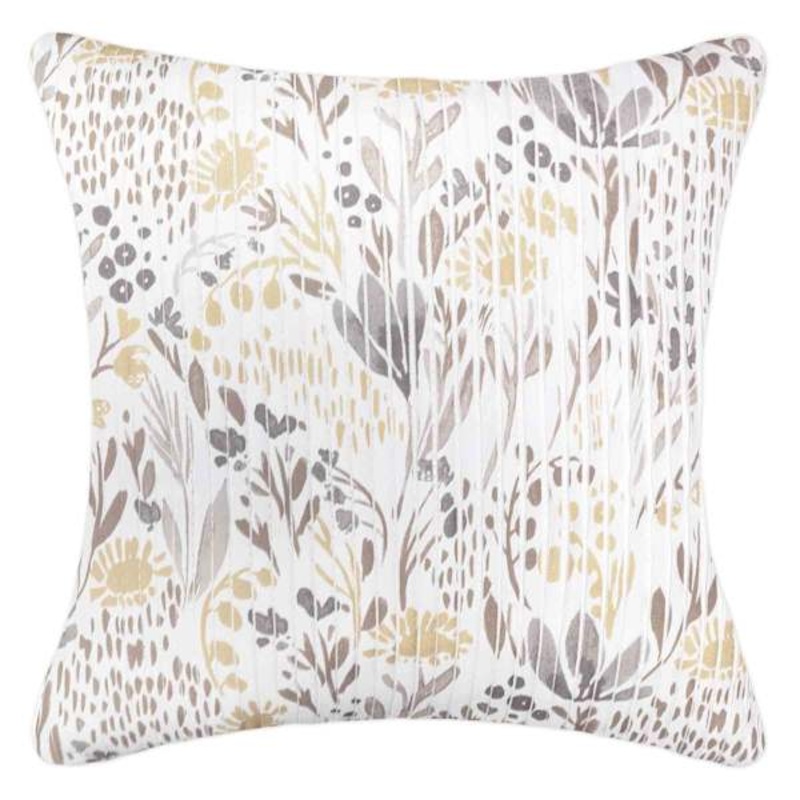 Natural Muted Garden Throw Pillow, 18″