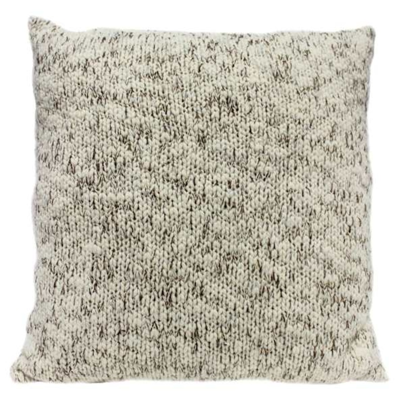 Neutral Chunky Knit Throw Pillow, 24″