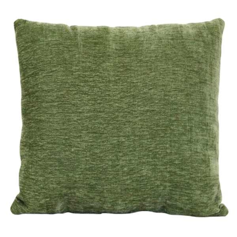 Oil Green Chenille Throw Pillow, 24″