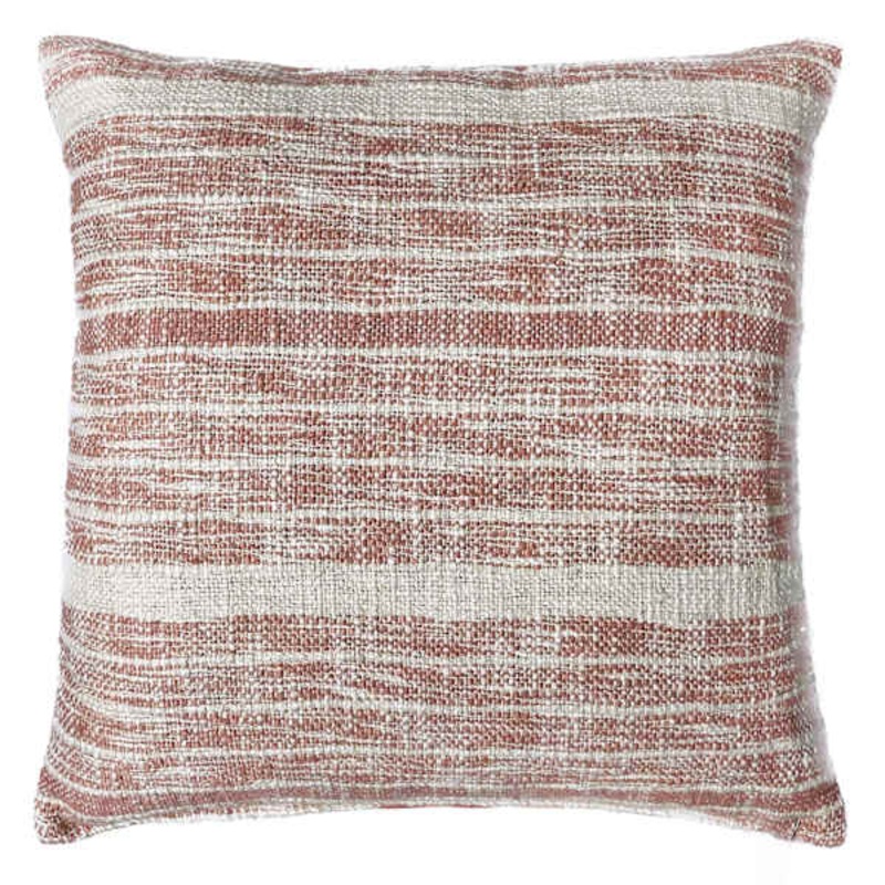 Pink Striped Throw Pillow, 18″