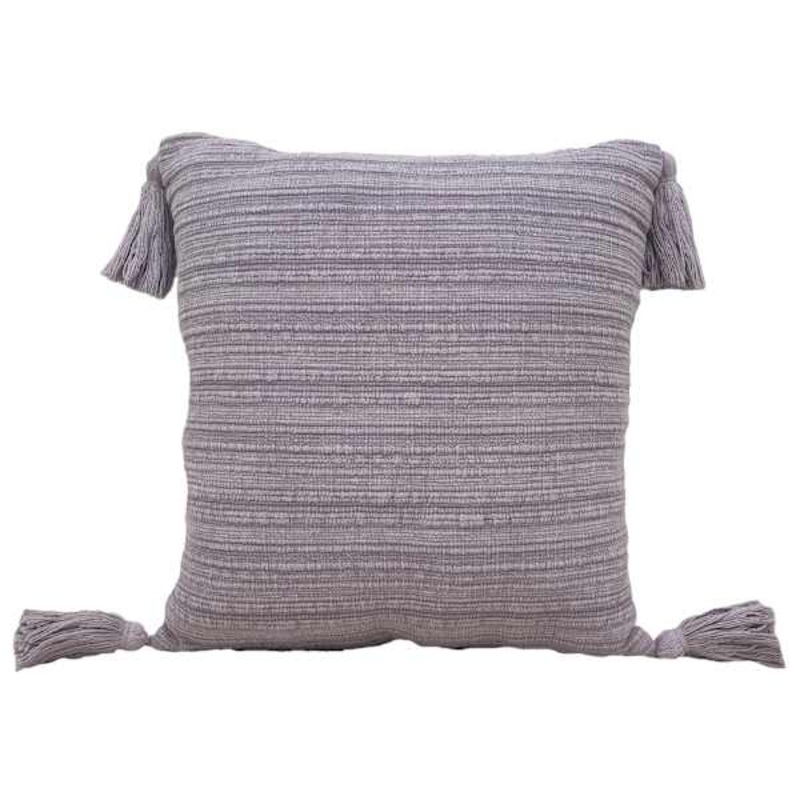 Purple Chunky Slub Weave Throw Pillow, 18″