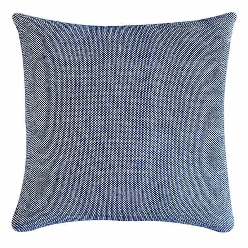 Selma Blue Woven Throw Pillow, 18″