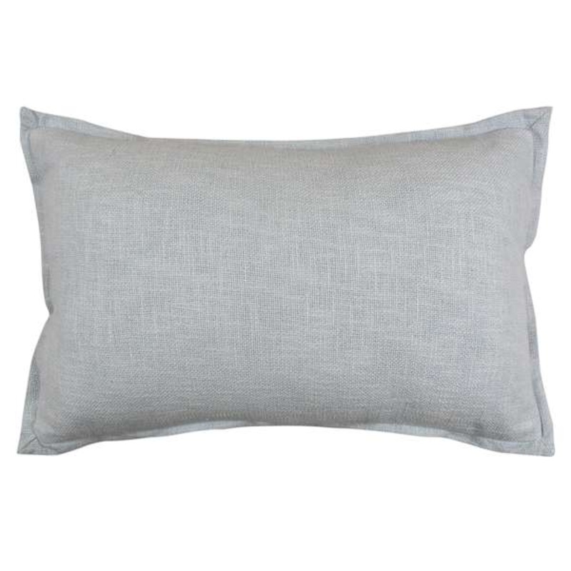 Solid Blue Throw Pillow with Flange, 14×22
