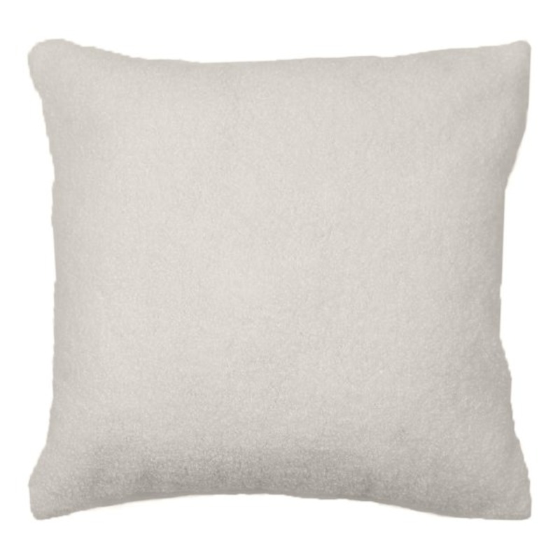 Taupe Teddy Boucle Throw Pillow, 18″