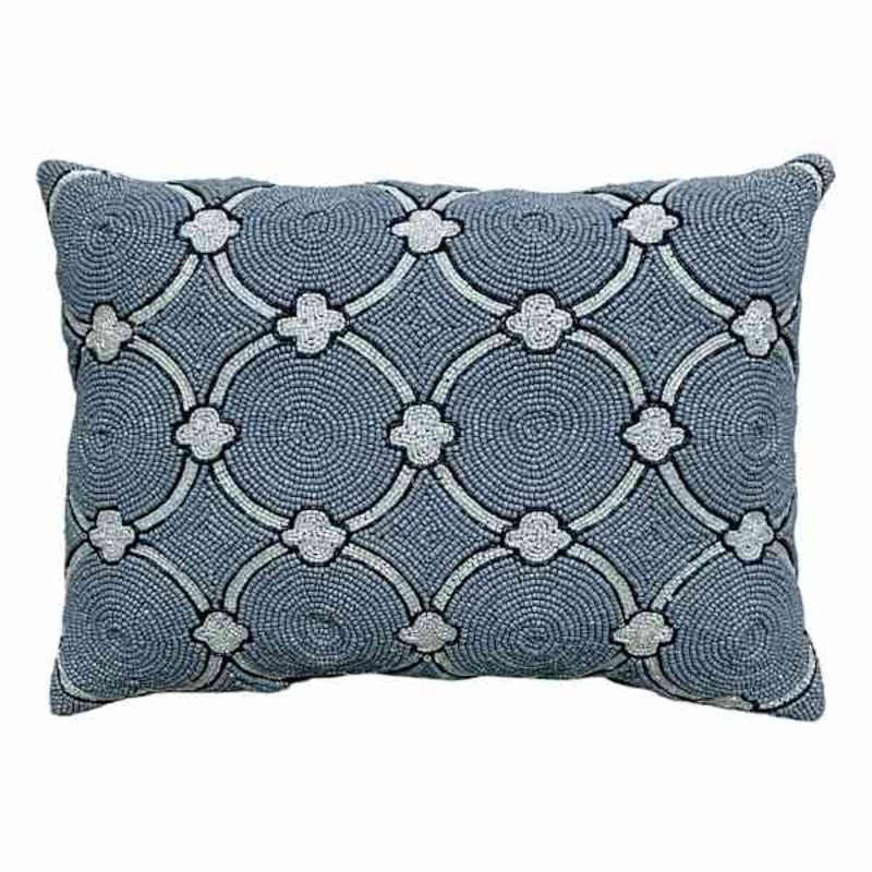 Trellis Beaded Throw Pillow, 12×16