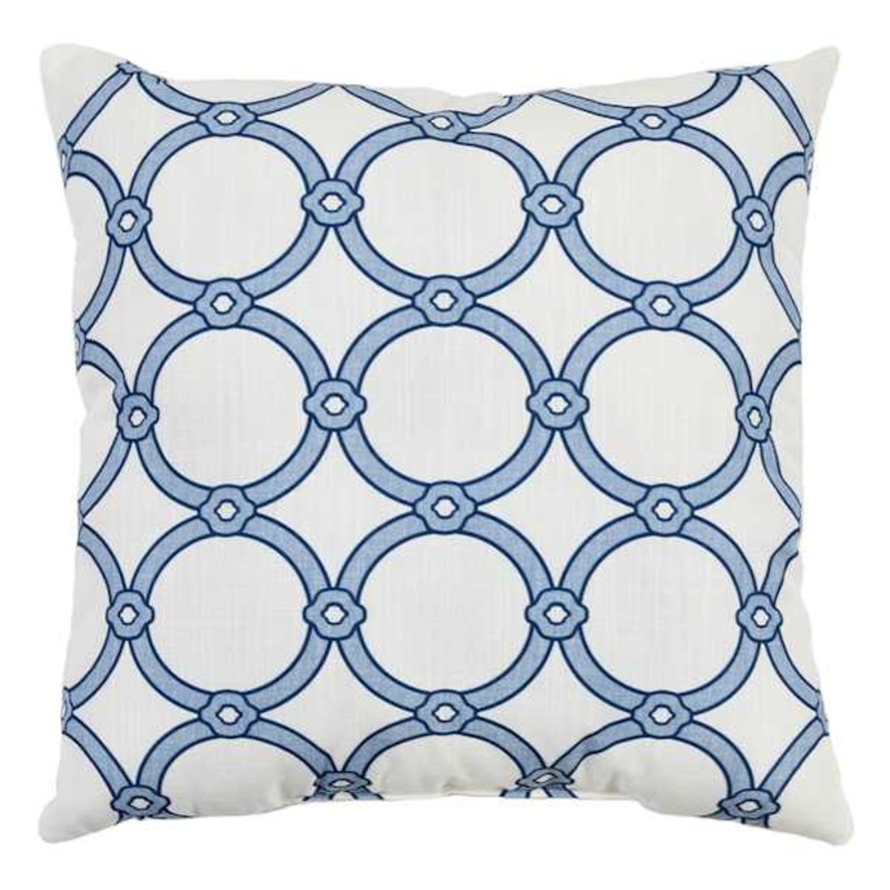 Trellis Print Throw Pillow, 18″