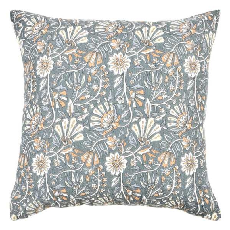 Vintage Indian Floral Printed Throw Pillow, 18″