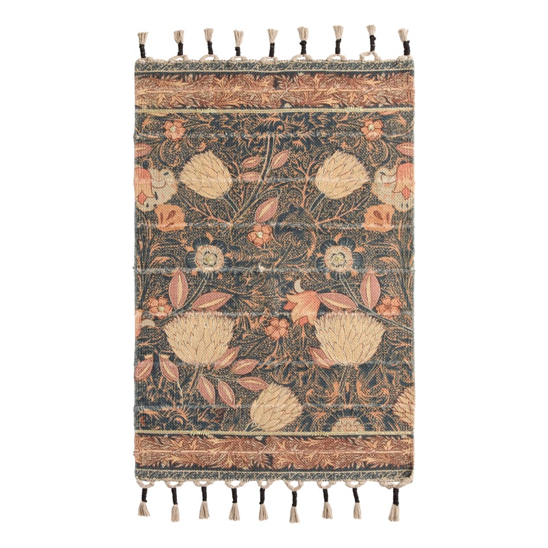 Dario Warm Multicolor Embroidered Cotton Area Rug
