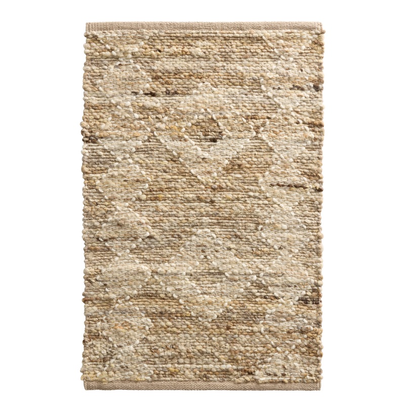 Elle Ivory Diamond Geo Handwoven Wool and Cotton Area Rug
