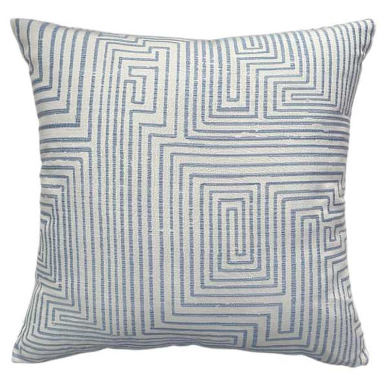Maze Patterned Throw Pillow, 18″