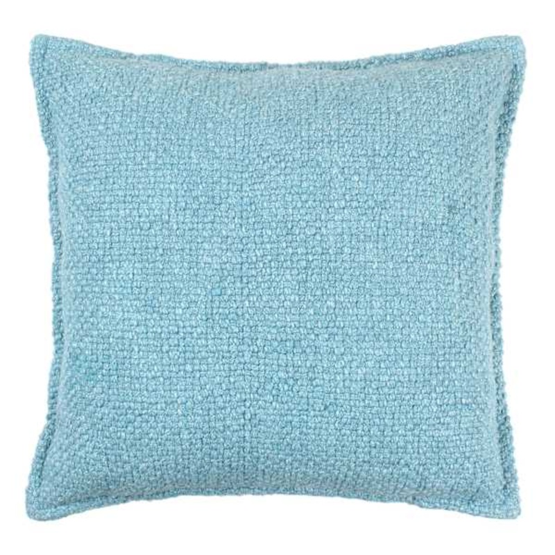 Niagara Blue Textured Woven Throw Pillow, 20″