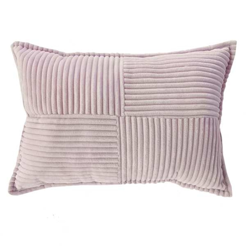 Purple Corduroy Checkered Throw Pillow, 14×20