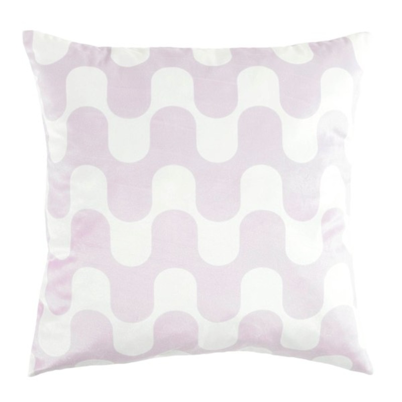 Purple Geo Wave Throw Pillow, 18″