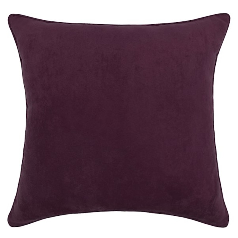 Purple Torrey Faux Suede Throw Pillow, 18″