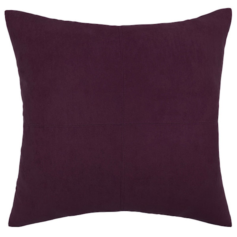 Purple Torrey Faux Suede Throw Pillow, 24″