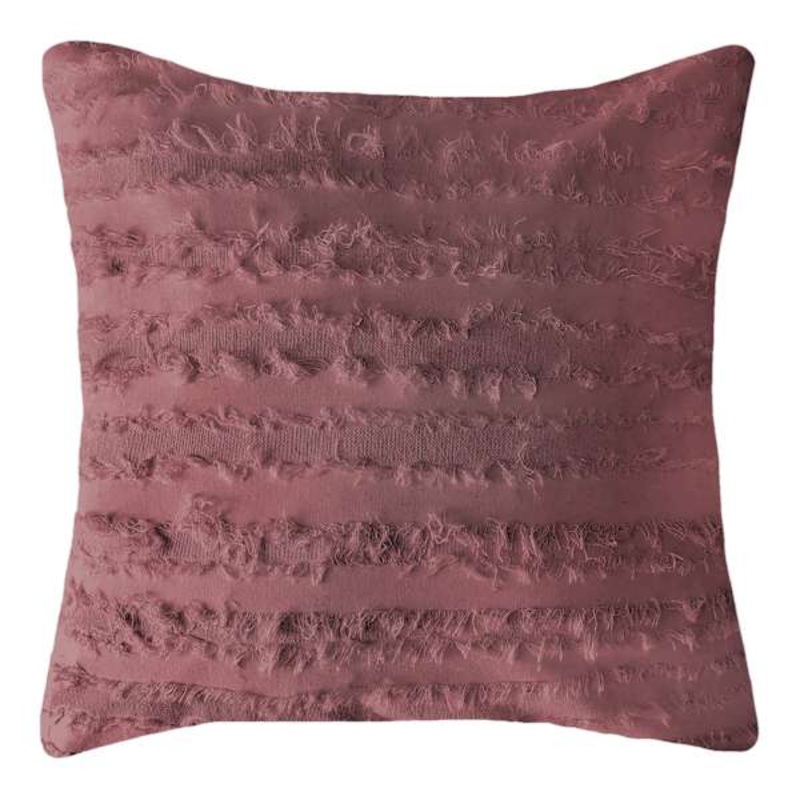 Raisin Farmhouse Fringe Feather Throw Pillow, 20″