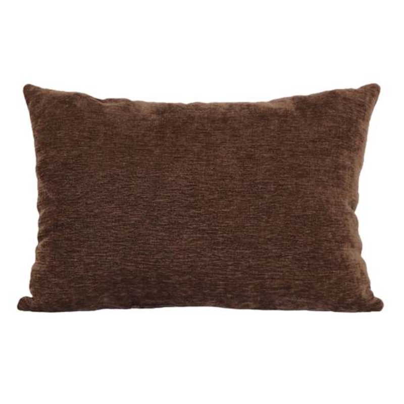 Reese Chocolate Chenille Throw Pillow, 14×20