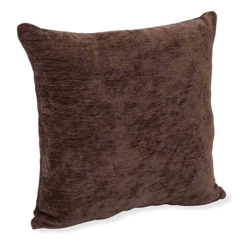 Reese Chocolate Chenille Throw Pillow, 18″