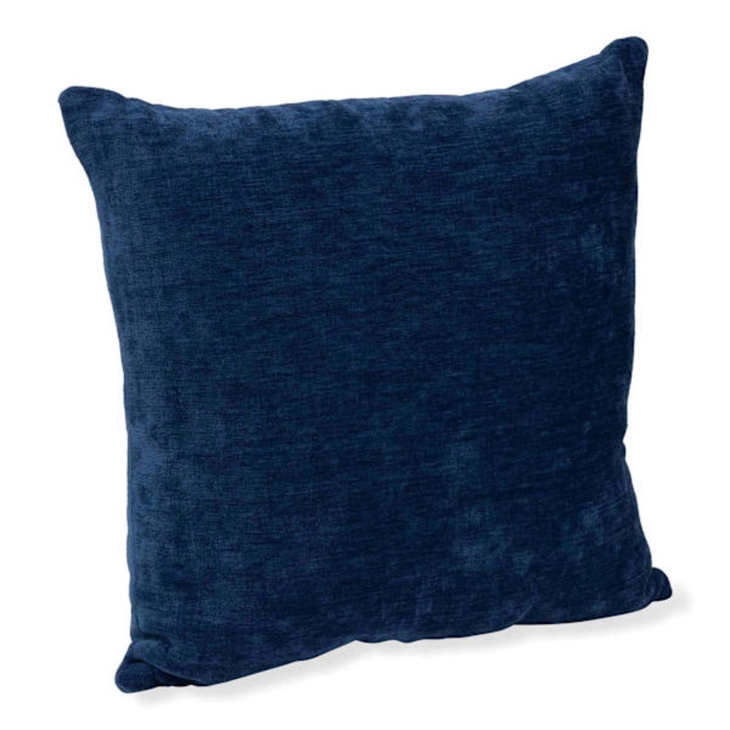 Reese Navy Chenille Throw Pillow, 18″