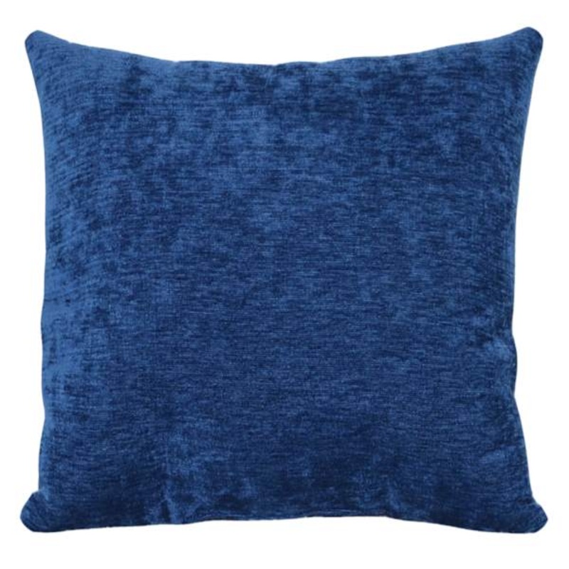 Reese Navy Chenille Throw Pillow, 24″