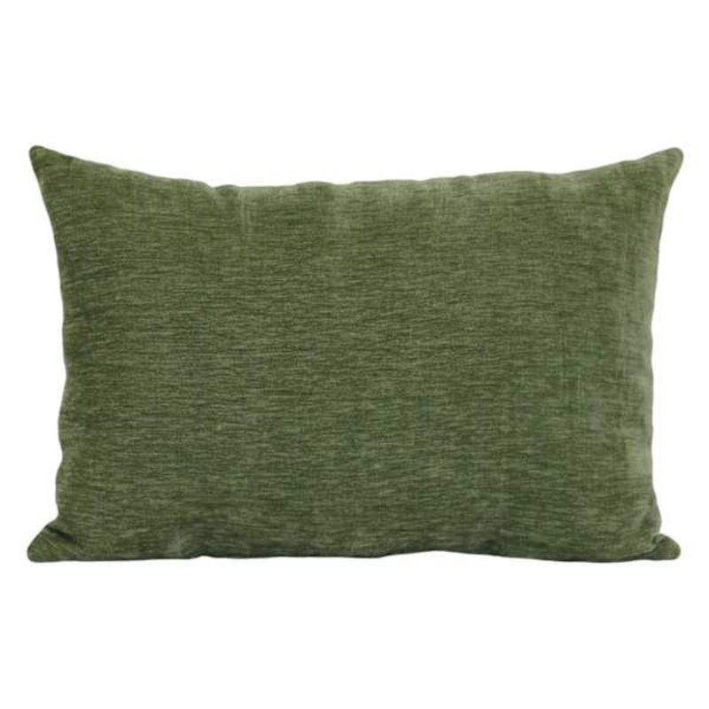 Reese Oil Green Chenille Throw Pillow, 14×20