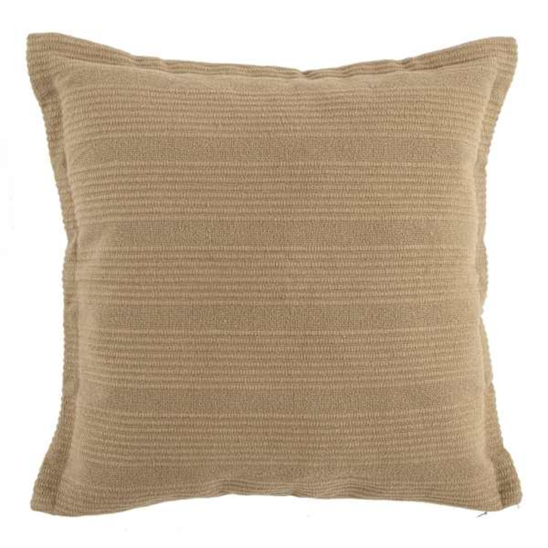 River Brown Ribbed Throw Pillow, 20″