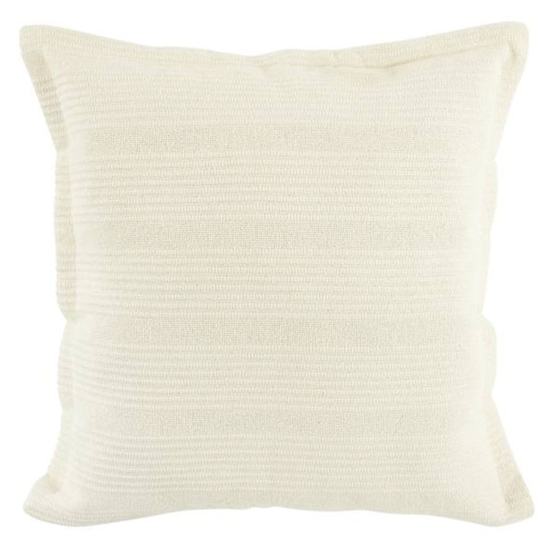 River White Ribbed Throw Pillow, 20″