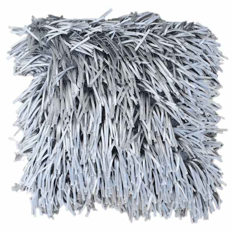 Shag Grey Throw Pillow, 18″